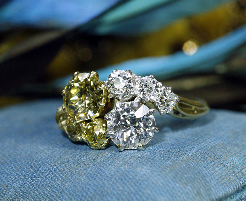 アンティークリング　イエローダイヤモンド　ソーティング付き 楽天市場】イエローダイヤモンド リング 0.07〜0.55ct FANCY